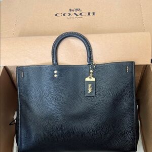 Authentic COACH Women’s Black Leather Rouge - Pebbled Leather